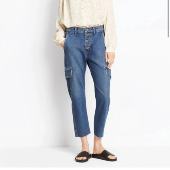 Vince Denim - Vince drop slouch cargo denim crops size 28 in excellent condition